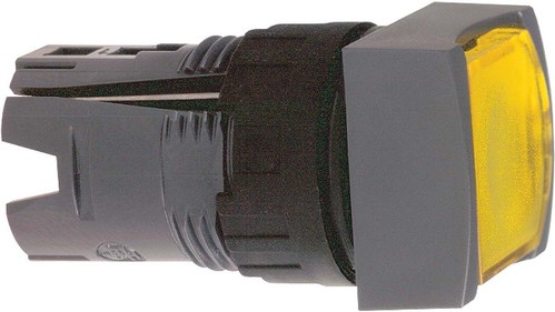 Schneider Electric Leuchtdrucktaste, Front. quadr., D 16, gelb ZB6CW5
