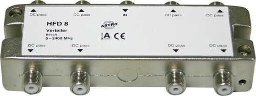 Astro Strobel Sat-Verteiler 8-fach 13-17db 5-2400MHz HFD 8