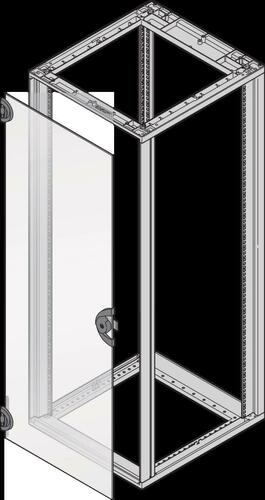 Schroff Glastür 9HE 180Gr grau 27230002