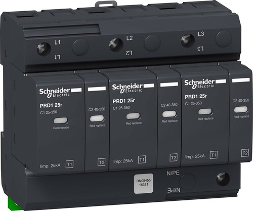 Schneider Electric Kombiableiter PRD1 25R 3p Typ1+2 16331 Schneider Electric Kombiableiter PRD1 25R 3p Typ1+2 16331