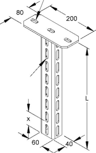Niedax Hängestiel HU 6040/600
