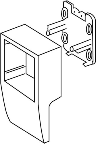 HKL Gerätetank reinweiß Ausschnitt 75x75mm 2887.3