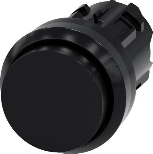 Siemens Dig.Industr. Drucktaster 22mm, rund, schwarz 3SU1000-0BB10-0AA0