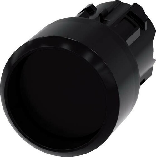 Siemens Dig.Industr. Drucktaster 22mm, rund, schwarz 3SU1000-0CB10-0AA0