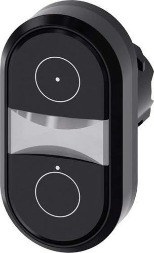 Siemens Dig.Industr. Doppeldrucktaster 22mm, rund, schwarz 3SU1000-3AB11-0AQ0