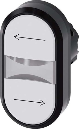 Siemens Dig.Industr. Doppeldrucktaster 22mm, rund, weiß 3SU1000-3AB66-0AM0