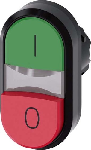 Siemens Dig.Industr. Doppeldrucktaster grün: I, rot: O 3SU1000-3BB42-0AK0
