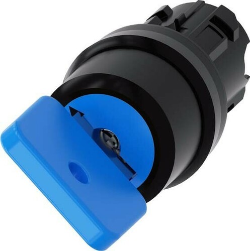Siemens Dig.Industr. Schlüsselschalter O.m.R 22mm, rund, blau 3SU1000-4GC01-0AA0