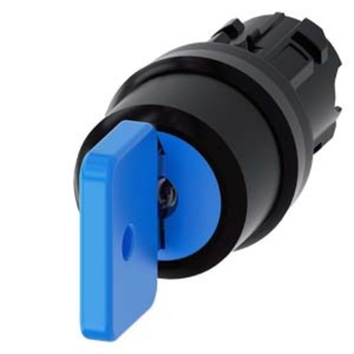 Siemens Dig.Industr. Schlüsselschalter O.m.R 22mm, rund, blau 3SU1000-4GN01-0AA0