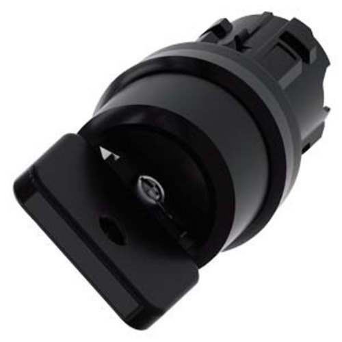 Siemens Dig.Industr. Schlüsselschalter O.m.R 22mm, rund, schwarz 3SU1000-4HC01-0AA0