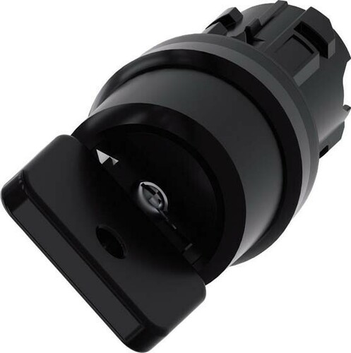 Siemens Dig.Industr. Schlüsselschalter O.m.R 22mm, rund, schwarz 3SU1000-4HF01-0AA0