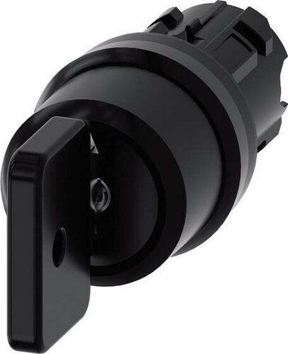 Siemens Dig.Industr. Schlüsselschalter O.m.R 22mm, rund, schwarz 3SU1000-4HN21-0AA0