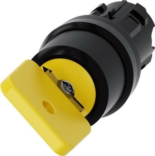 Siemens Dig.Industr. Schlüsselschalter O.m.R 22mm, rund, gelb 3SU1000-4JC01-0AA0