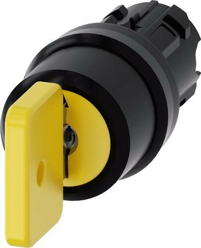 Siemens Dig.Industr. Schlüsselschalter O.m.R 22mm, rund, gelb 3SU1000-4JL11-0AA0