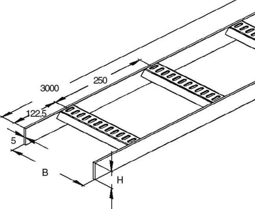 Niedax Kabelleiter Marinenorm KLMUL 40.100 F