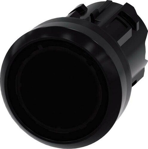 Siemens Dig.Industr. Drucktaster 22mm, rund, schwarz 3SU1001-0AB10-0AA0