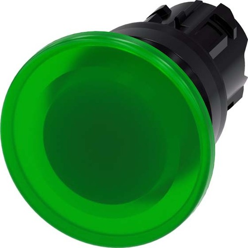 Siemens Dig.Industr. Pilzdrucktaster 22mm, rund, grün 3SU1001-1BD40-0AA0