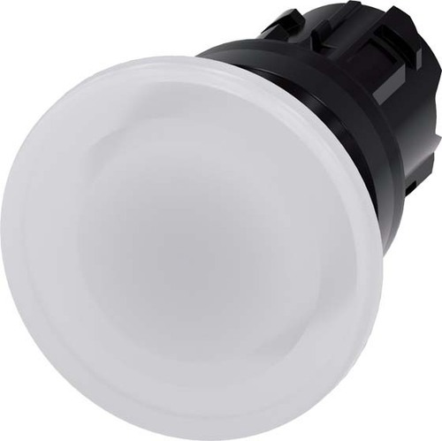 Siemens Dig.Industr. Pilzdrucktaster 22mm, rund, weiß 3SU1001-1BD60-0AA0