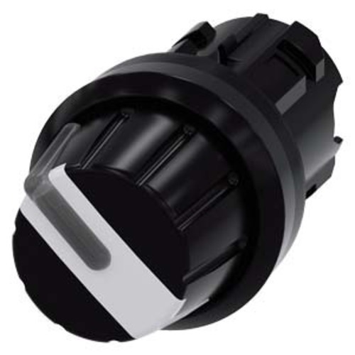 Siemens Dig.Industr. Knebelschalter 22mm, rund, schwarz 3SU1002-2AF60-0AA0