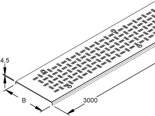 Niedax Kabelrinnendeckel RDVSRS 100