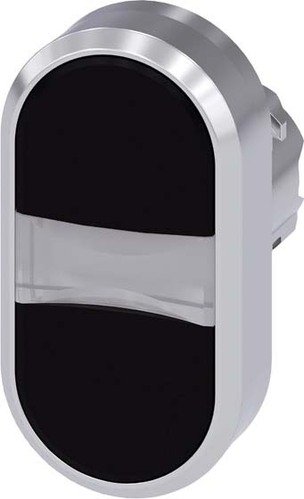 Siemens Dig.Industr. Doppeldrucktaster schwarz, schwarz 3SU1050-3AB11-0AA0