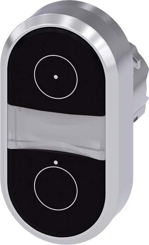 Siemens Dig.Industr. Doppeldrucktaster 22mm, rund, schwarz 3SU1050-3AB11-0AQ0