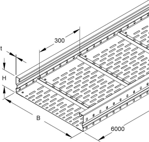 Niedax Weitspannkabelrinne WRL 105.200/3 Niedax Weitspannkabelrinne WRL 105.200/3