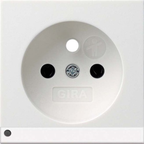 Gira Abd. Steckd. Erdstift reinweiß LED-Leuchte+SH 094703