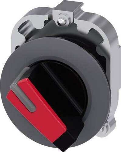 Siemens Dig.Industr. Knebelschalter metall, matt, rot 3SU1062-2DF20-0AA0