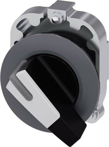 Siemens Dig.Industr. Knebelschalter metall,schwarz,weiß 3SU1062-2EF60-0AA0