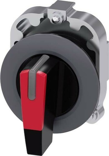 Siemens Dig.Industr. Knebelschalter metall, matt, rot 3SU1062-2EL20-0AA0