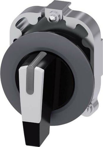 Siemens Dig.Industr. Knebelschalter metall,schwarz,weiß 3SU1062-2EM60-0AA0