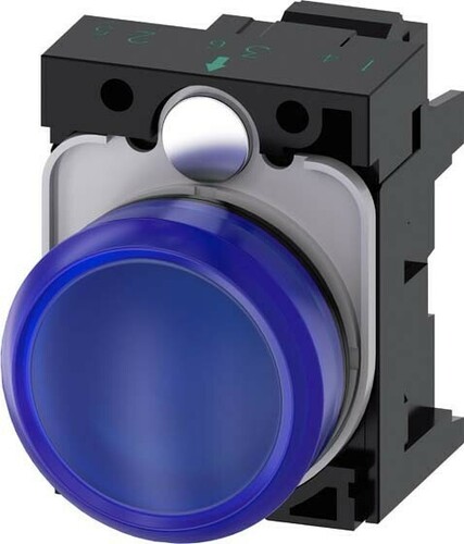 Siemens Dig.Industr. Leuchtmelder blau, Linse, glatt 3SU1102-6AA50-3AA0 Siemens Dig.Industr. Leuchtmelder blau, Linse, glatt 3SU1102-6AA50-3AA0