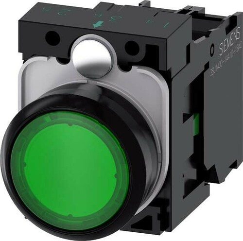 Siemens Dig.Industr. Drucktaster 22mm, rund, grün 3SU1106-0AB40-1BA0