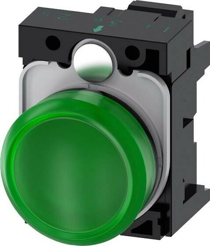 Siemens Dig.Industr. Leuchtmelder 22mm,rund,grün,Linse 3SU1106-6AA40-3AA0 Siemens Dig.Industr. Leuchtmelder 22mm,rund,grün,Linse 3SU1106-6AA40-3AA0