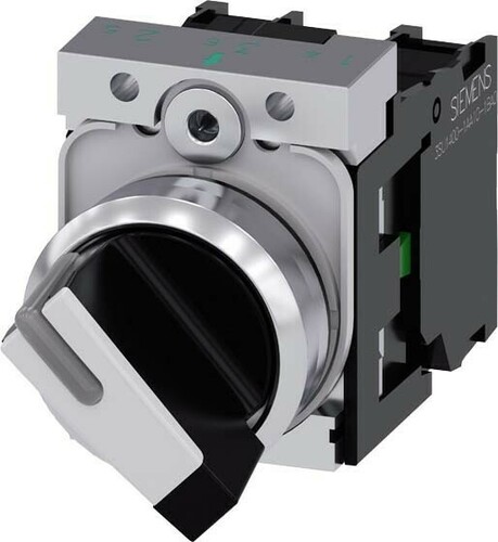 Siemens Dig.Industr. Knebelschalter 22mm, rund, schwarz 3SU1150-2BF60-1MA0