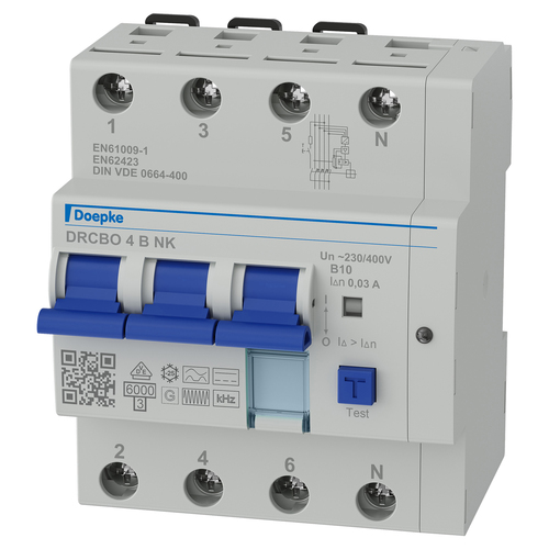 Doepke FI-/LS-Kombination 10 A, 0.03 A DRCBO4B10/0,03/3NBNK