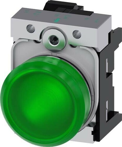 Siemens Dig.Industr. Leuchtmelder 22mm,rund,grün,Linse 3SU1152-6AA40-3AA0