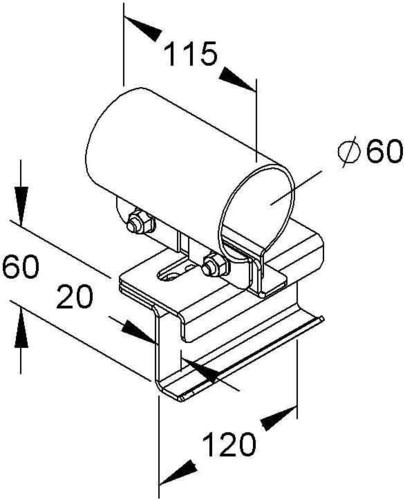 Niedax Holmanschlußhalter MIHK 60 F