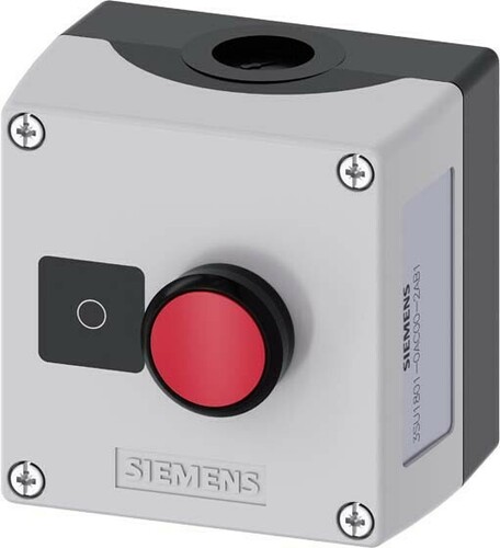 Siemens Dig.Industr. Gehäuse f. Befehlsgeräte 22mm, rund 3SU1801-0AC00-2AB1