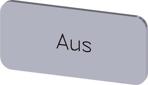 Siemens Dig.Industr. Bezeichnungsschild Beschriftung: Aus 3SU1900-0AC81-0AC0