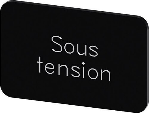 Siemens Dig.Industr. Bezeichnungsschild SOUS TENSION 3SU1900-0AD16-0GS0