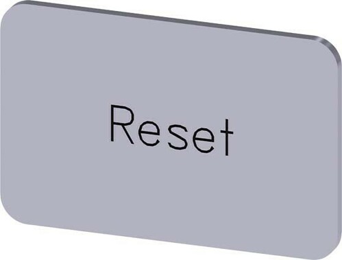 Siemens Dig.Industr. Bezeichnungsschild Beschriftung: Reset 3SU1900-0AD81-0DU0