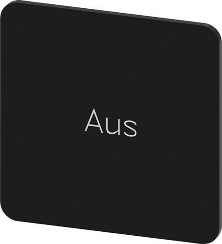 Siemens Dig.Industr. Bezeichnungsschild Beschriftung: Aus 3SU1900-0AE16-0AC0