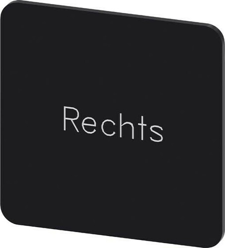 Siemens Dig.Industr. Bezeichnungsschild Beschriftung: Rechts 3SU1900-0AE16-0AH0