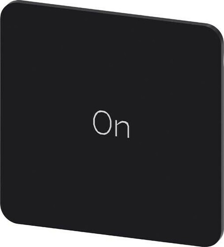 Siemens Dig.Industr. Bezeichnungsschild Beschriftung: On 3SU1900-0AE16-0DJ0