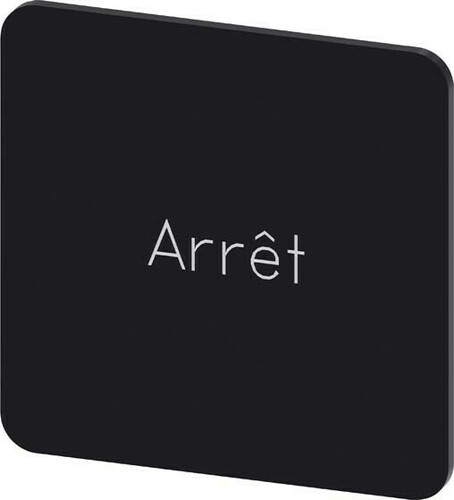 Siemens Dig.Industr. Bezeichnungsschild Beschriftung: Arret 3SU1900-0AE16-0GB0