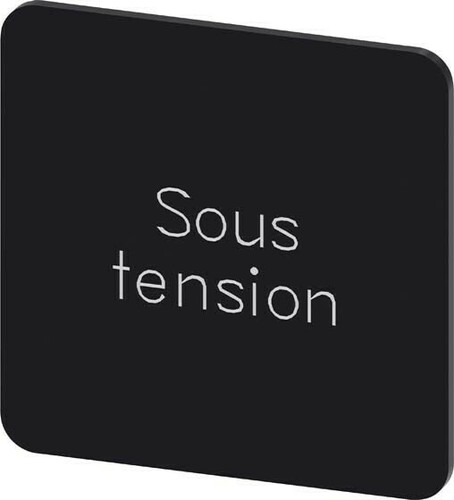 Siemens Dig.Industr. Bezeichnungsschild SOUS TENSION 3SU1900-0AE16-0GS0