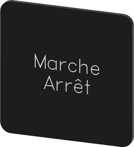 Siemens Dig.Industr. Bezeichnungsschild Arret-Marche 3SU1900-0AE16-0GU0