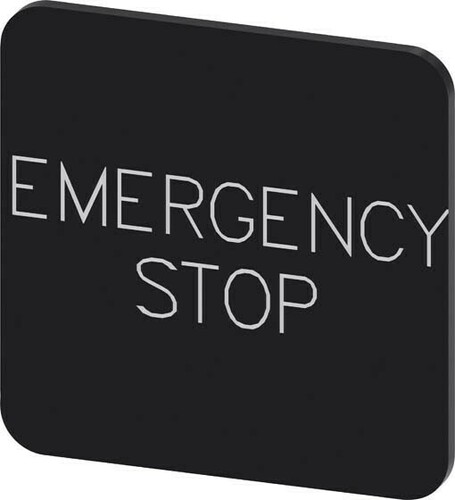 Siemens Dig.Industr. Bezeichnungsschild Emergency Stop 3SU1900-0AF16-0DA0